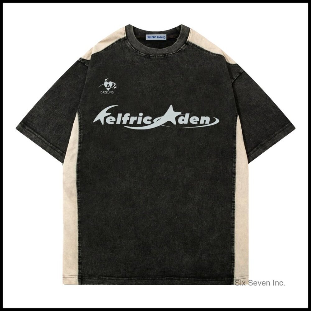 Oversized Graphic Tee Y2K Streetwear Casual Summer T-Shirt Loose Fit Washed - Picture 1 of 7